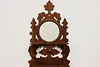 Victorian Antique Walnut Music & Magazine Wall Rack Mirror (6)