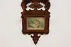 Victorian Antique Walnut Music & Magazine Wall Rack Mirror (7)