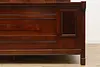 Victorian Eastlake Antique Carved Walnut Burl King Size Bed (11)