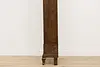 German Art Deco Antique Oak Grandfather Tall Case Clock, FMS (11)