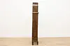 German Art Deco Antique Oak Grandfather Tall Case Clock, FMS (13)