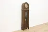 German Art Deco Antique Oak Grandfather Tall Case Clock, FMS (2)