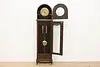 German Art Deco Antique Oak Grandfather Tall Case Clock, FMS (4)