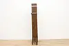 German Art Deco Antique Oak Grandfather Tall Case Clock, FMS (9)