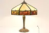 Art Nouveau Antique Stained Glass Shade Desk Lamp, Grapes (11)