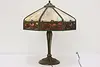 Art Nouveau Antique Stained Glass Shade Desk Lamp, Grapes (12)