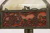 Art Nouveau Antique Stained Glass Shade Desk Lamp, Grapes (20)