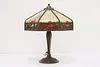 Art Nouveau Antique Stained Glass Shade Desk Lamp, Grapes (4)