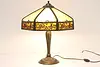 Art Nouveau Antique Stained Glass Shade Desk Lamp, Grapes (7)