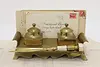 Brass Vintage Desktop Double Inkwell, India (2)