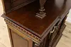 Renaissance Antique Carved Walnut Sideboard or Bar Cabinet (26)