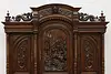 Renaissance Antique Carved Walnut Sideboard or Bar Cabinet (8)