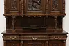 Renaissance Antique Carved Walnut Sideboard or Bar Cabinet (9)