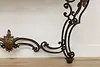 French Design Vintage Marble & Wrought Iron Entry Console (11)