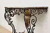 French Design Vintage Marble & Wrought Iron Entry Console (14)