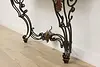 French Design Vintage Marble & Wrought Iron Entry Console (15)