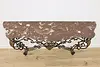 French Design Vintage Marble & Wrought Iron Entry Console (5)