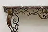 French Design Vintage Marble & Wrought Iron Entry Console (8)