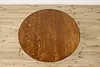 Victorian Antique Round 48" Oak Dining Table Opens 73" (7)