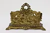 Victorian Antique Brass Finish Letter Napkin Holder Stag B&H (3)