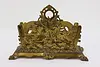 Victorian Antique Brass Finish Letter Napkin Holder Stag B&H (5)