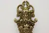 Victorian Antique Brass Wall Match or Card Holder, Figures (4)