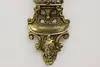 Victorian Antique Brass Wall Match or Card Holder, Figures (5)