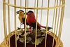 Gold Plated Vintage Singing Birds in Cage Automaton (10)