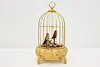 Gold Plated Vintage Singing Birds in Cage Automaton (4)