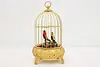 Gold Plated Vintage Singing Birds in Cage Automaton (6)