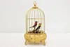 Gold Plated Vintage Singing Birds in Cage Automaton (7)