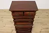 Georgian Design Vintage Mahogany Tall Chest or Dresser (4)