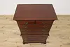 Georgian Design Vintage Mahogany Tall Chest or Dresser (5)