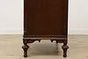 English Tudor Antique Walnut Marquetry Tall Chest or Dresser (14)