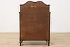 English Tudor Antique Walnut Marquetry Tall Chest or Dresser (15)