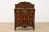 English Tudor Antique Walnut Marquetry Tall Chest or Dresser (4)