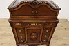 English Tudor Antique Walnut Marquetry Tall Chest or Dresser (7)