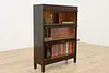 Globe Wernicke Antique 3 Stack Craftsman Lawyer Bookcase (3)