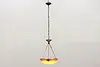 Art Deco Vintage Art Glass Chandelier Light Fixture (4)