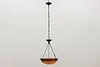 Art Deco Vintage Art Glass Chandelier Light Fixture (5)