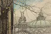 Opera House Paris Vintage Original Etching, Kasimir 23.5" (6)