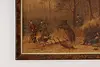 German Bear Hunt Antique Print Signed 24.5" (6)