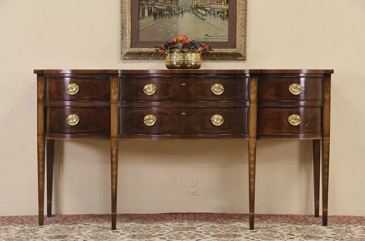 Drexel Heritage Heirlooms Collection Sideboard Server, Inlaid Marquetry (1)