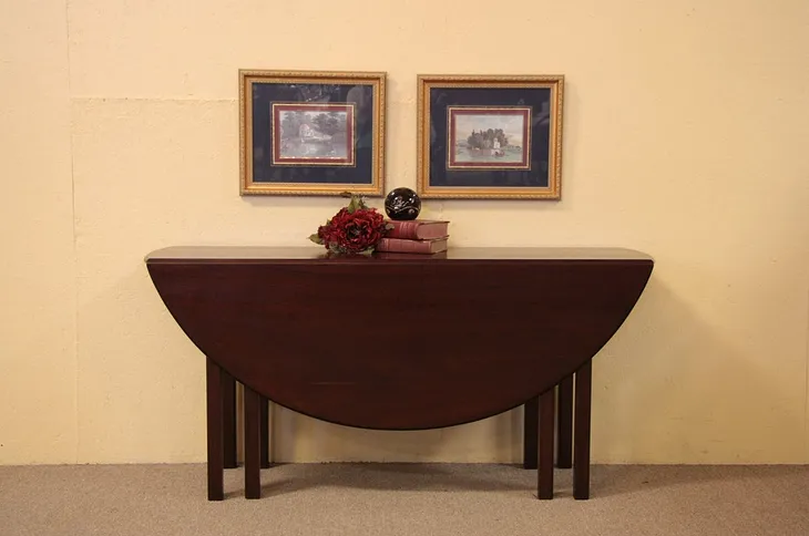 Kittinger Oval Mahogany Dining or Sofa Table (1)