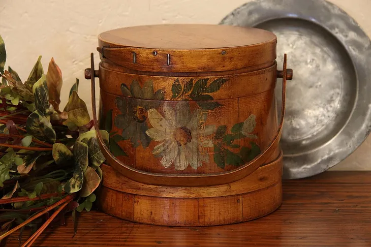 Firkin Antique Wooden Sugar Barrel Bucket