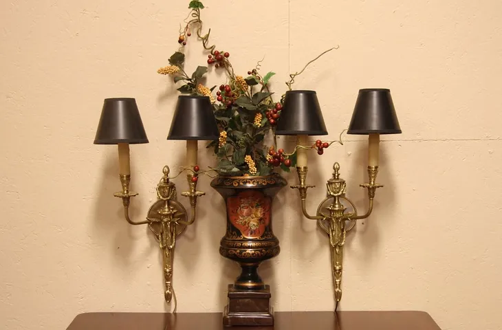 Pair of Bronze Wall Sconces or Lights