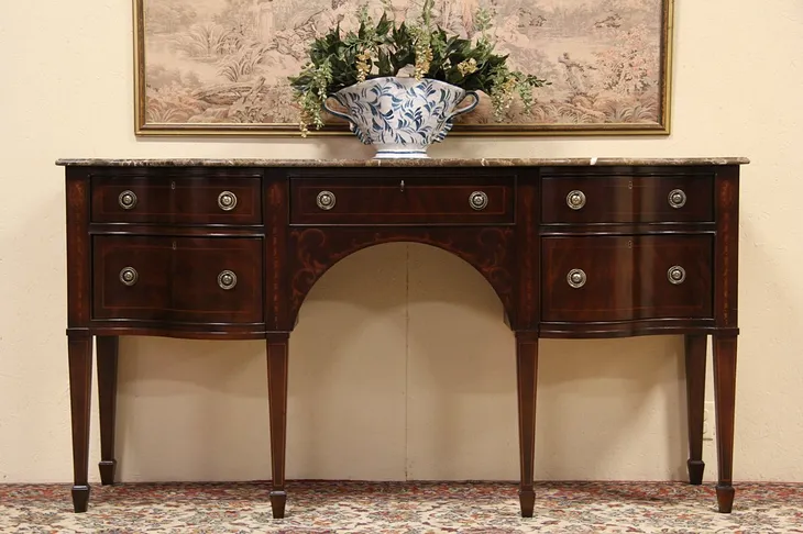 Drexel Heritage Covington Park Marble Top Sideboard (1)