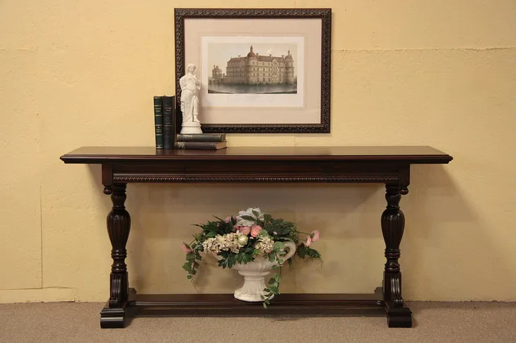 English Tudor Antique Sofa or Hall Table