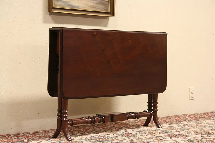 Gateleg Dropleaf Mahogany 1880 Sofa or Breakfast Dining Table