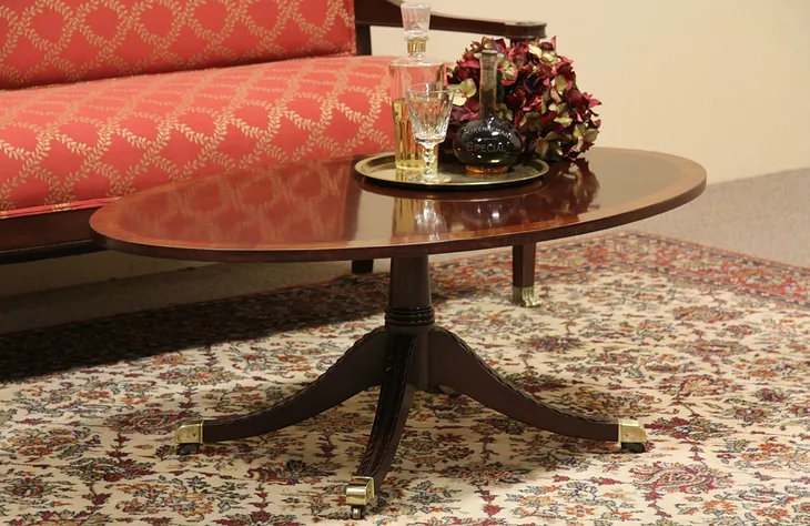 Kindel Oval Mahogany Coffee Table (1)